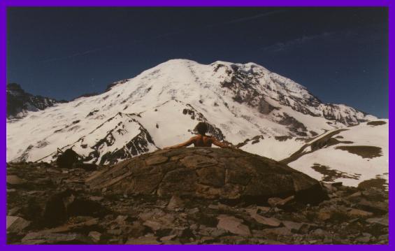 {Kevin looking at Mount Rainier}